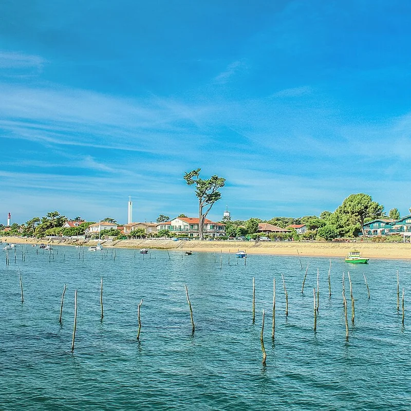 Le Cap Ferret vu depuis la jetée de Bélisaire