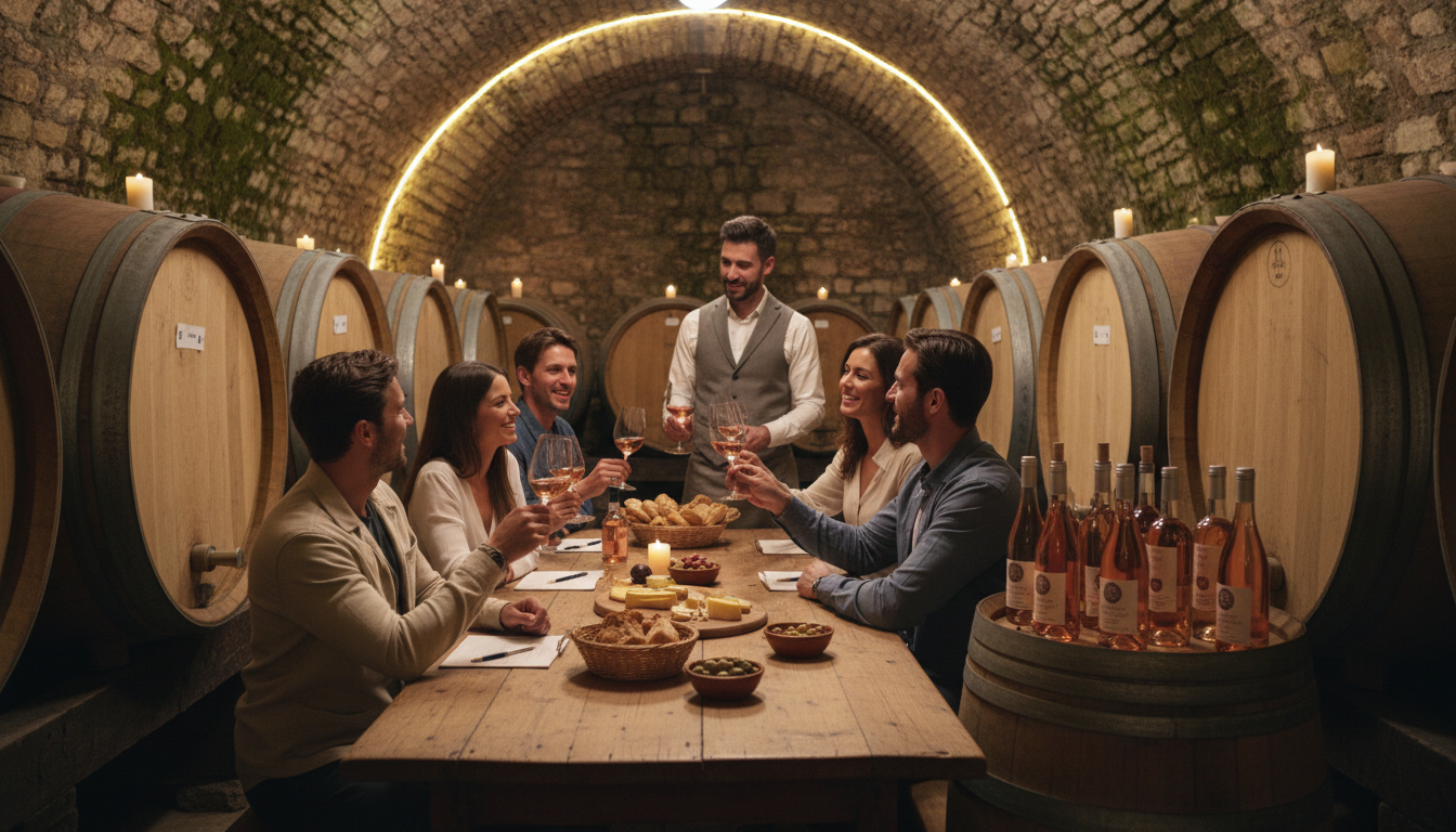 Atelier dégustation de vins provençaux entre amis pour EVG EVJF à Aix-en-Provence