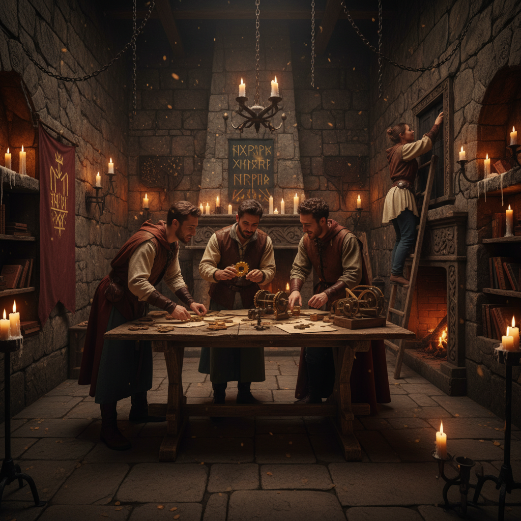 Amis dans un escape game médiéval à Sarlat