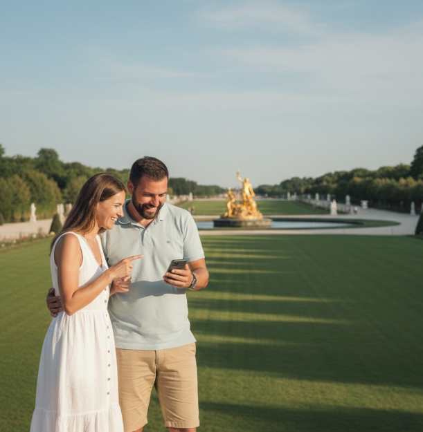 Jeu de piste en couple à versailles