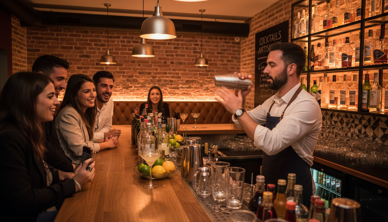 Atelier cocktail entre amis pour EVG EVJF à Montpellier